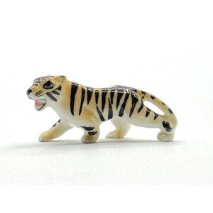 Vintage Bug House Miniature Porcelain Tiger Figurine Made in Japan